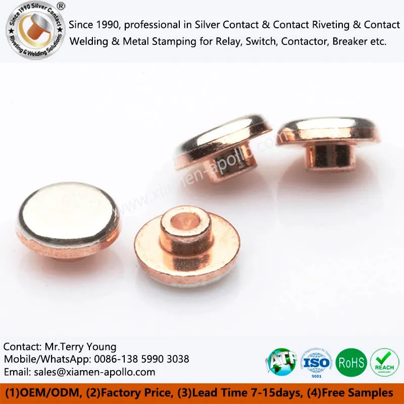 Round Silver Bimetal Rivet