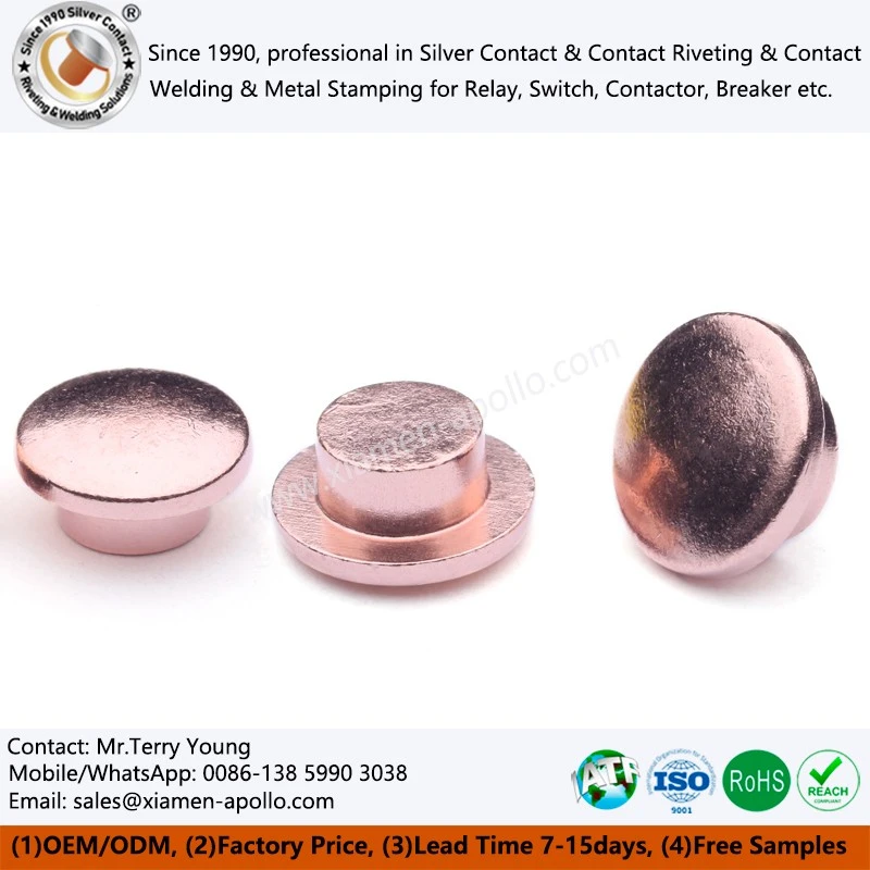 Copper Silver Contact for Switch Copper Silver Contact for Switch